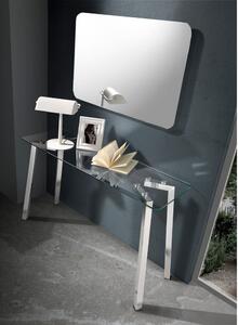 Pomoćni stol sa staklenom pločom stola u srebrnoj boji 40x125 cm Kirk – Tomasucci