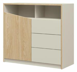 Komoda Tenreme 103, Hrast, Beige, 91x100x41cm