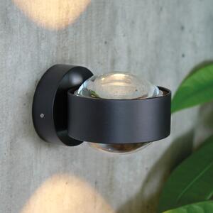 Top Light Puk Mini Wall, G9, stakla prozirna, mat crna, prigušiva, Crno, Dnevni boravak/blagovaonica, Metal