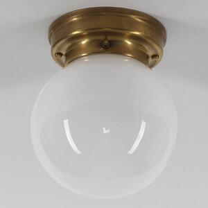 Berliner Messinglampen Stropno svjetlo D99-115 op B sa sjenilom od opalnog stakla, prigušiva, Zlato / mjed, Područje hodnika, Metal, Metak
