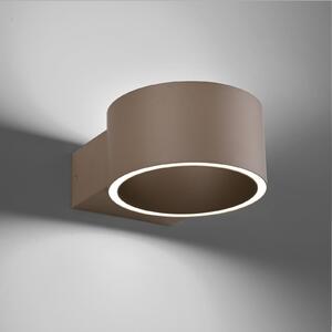 PURE LED zidna svjetiljka Clipse, brončane boje, aluminij Ø 15 cm, prigušiva, Bronca / stari mesing, Dnevni boravak/blagovaonica, Aluminij, Zid okrugli