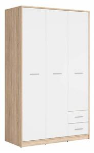 Ormar Novsore 134, Sonoma hrast, Bijela, 197x118.5x54.5cm