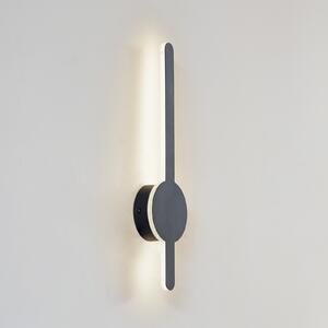 Lindby LED zidna svjetiljka Borian, crna, aluminij, 40 cm, Crno, Dnevni boravak/blagovaonica, Plastika