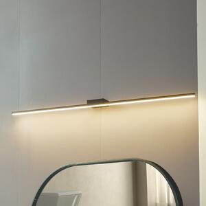 Lucande LED lampa za ogledalo Kivana, crna, metal, 120cm IP44, Crno, kupaonica, Aluminij