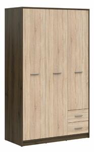 Ormar Novsore 134, Sonoma hrast, Tamni hrast, 197x118.5x54.5cm