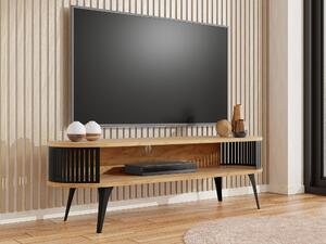 TV stol Sordore 108, Crna, Obrt zlatni hrast, 44x140x40cm