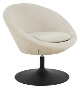 Fotelja Norsica 880, Crna, Beige, 81x82x72cm