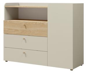Komoda Domcali 108, Beige, Hrast, 93x120x40cm
