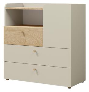Komoda Domcali 109, Beige, Hrast, 93x90x40cm