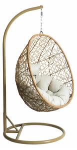 Viseća stolica Miami 307, Beige, Smeđa, 195x90x95cm