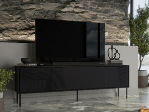 TV stol Charlotte 209, Crna, 61x200x38cm