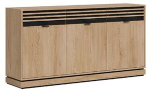 Komoda Cavtole 102, Hrast, Crna, 85x165x39cm
