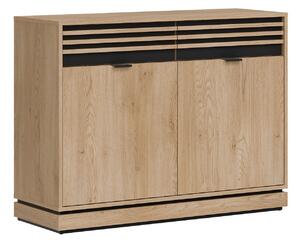 Komoda Cavtole 101, Hrast, Crna, 85x111.5x39cm