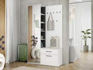 Set za hodnik Comfivo 427, Bijela, Crna, 190x110x35cm
