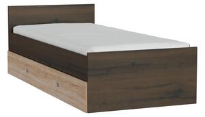 Krevet Novsore 126, Tamni hrast, Sonoma hrast, 66.5x125cm
