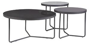 Stolići za kavu Detroit 719, Svijetlo siva, Siva, Crna, 40cm