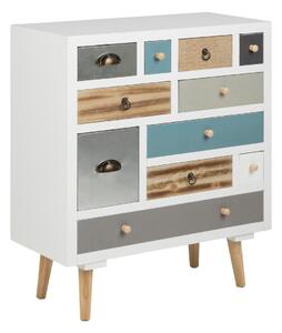 Komoda Norsica 941, Bijela, 81x70x32cm, Djelomično sastavljeno, Bor