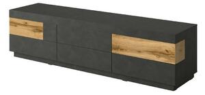 TV stol Livlore 102, Matera siva, Wotan hrast, 53.6x206x50.5cm
