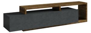 TV stol Lutiva 103, Tamna smreka, Matera siva, 52x219x45cm
