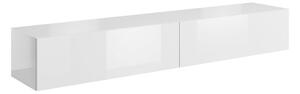 TV stol Charlotte 116, Sjajno bijela, Bijela, 30x200x40cm