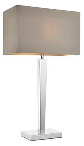 Endon 56707 - Stolna lampa MORETO 1xE27/60W/230V sjajni krom/siva