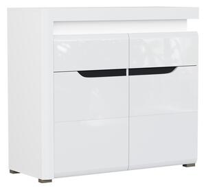 Komoda Revelmi 102, Bijela, Sjajno bijela, 89x100x39cm