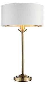 Endon 104054 - Stolna lampa HIGHCLERE 1xE14/7W/230V bijela/mesing pr. 25 cm