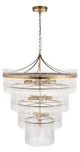 Endon 112576 - Luster na lancu MARIETTA 16xE14/6W/230V mesing/prozirna
