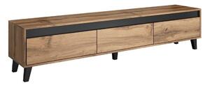 TV stol Charlotte 120, Antracit, Wotan hrast, 42x185x38cm