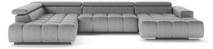 U-sofa TROPEA lijeva, siva, kutna