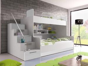 Dvokatan krevet Salmere 111, 90x200, Laminirani iveral, Medijapan, 120x254x166cm