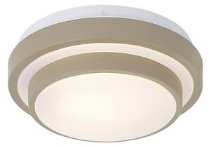 Moderna stropna svjetiljka taupe s bijelom 25cm IP44 - Walden
