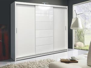 Ormar Honolulu 132, Sjajno bijela, Bijela, 215x250x61cm