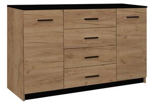 Komoda TAYLER hrast craft/crna