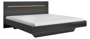 Krevet Austin B105, Sjajni antracit, Antracit, 91.7x166cm