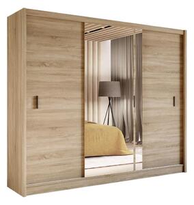 Ormar s ogledalom SABRINA 250x215 cm, hrast sonoma