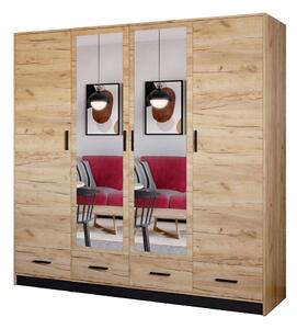 Ormar s ogledalom SANNA 200x215 cm hrast craft