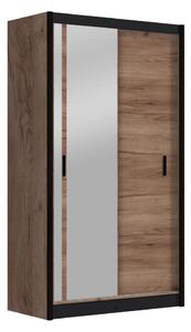 Ormar s ogledalom SABRINA 120x215 cm, hrast craft