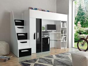 Visoki krevet Hartford 192, 90x200, Laminirani iveral, Podnice, 120x247x166cm