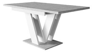 Stol Goodyear 104, Bijela, Boja betona, 76x80cm