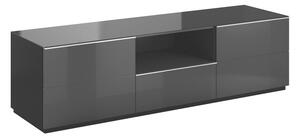 TV stol Austin U109, Sjajno crna, Crna, 50x180x48cm