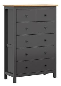 Komoda Sordoro 105, Grafit, Artisan hrast, 145x101x44cm