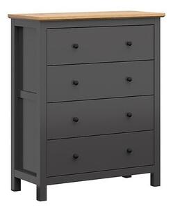 Komoda Sordoro 104, Artisan hrast, Grafit, 120x101x44cm