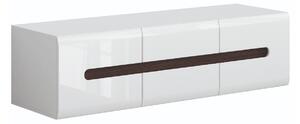TV stol Serveso 107, Sjajno bijela, Bijela, 43x150x47cm