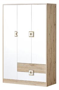 Ormar Tolfere 103, Bijela, Lagani hrast, 190x120x50cm