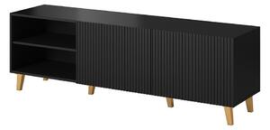 TV stol Levmari 102, Crna, Zlatno, 52x150x40cm