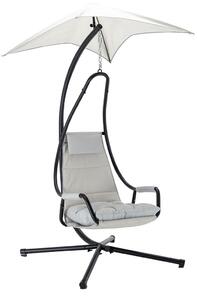 Viseća stolica Comfivo 318, Svijetlo siva, Crna, 212x103x122cm