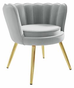 Fotelja Comfivo 319, Zlatno, Siva, 75x76x72cm, Noge: Metal