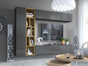 Dnevni boravak Comfivo 260, Artisan hrast, Siva, 160x224x33cm