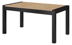 Stol Temire 111, Lagani hrast, Mat crna, 79x90cm